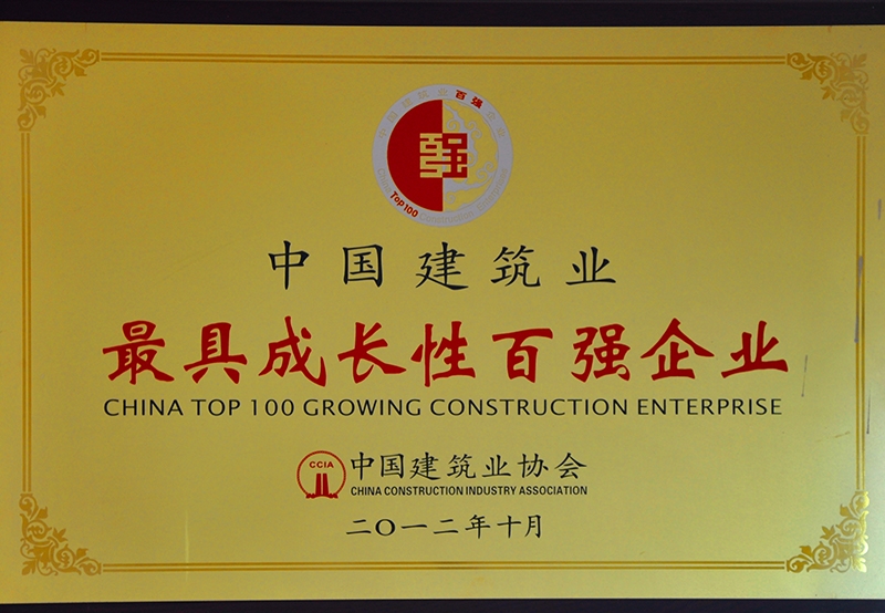 中國建筑業(yè)最具成長性百強(qiáng)企業(yè)